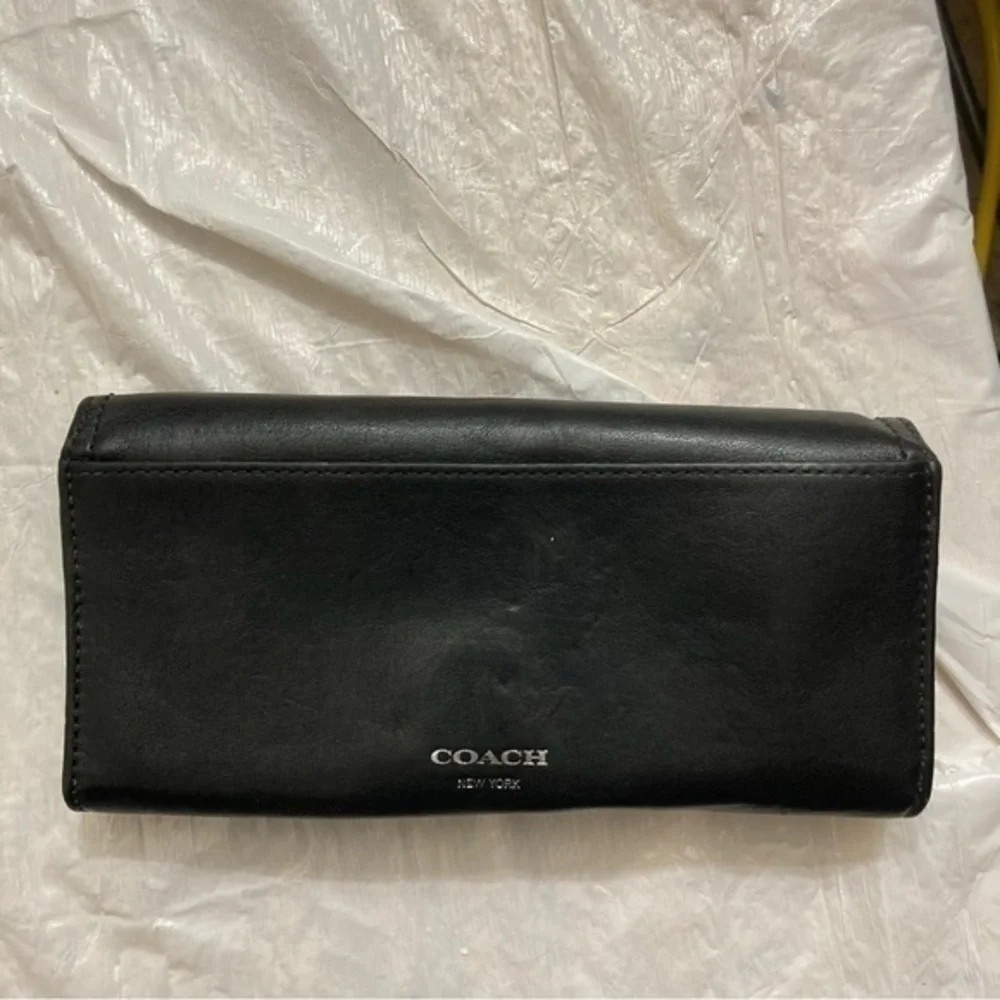 Coach black leather legacy wallet